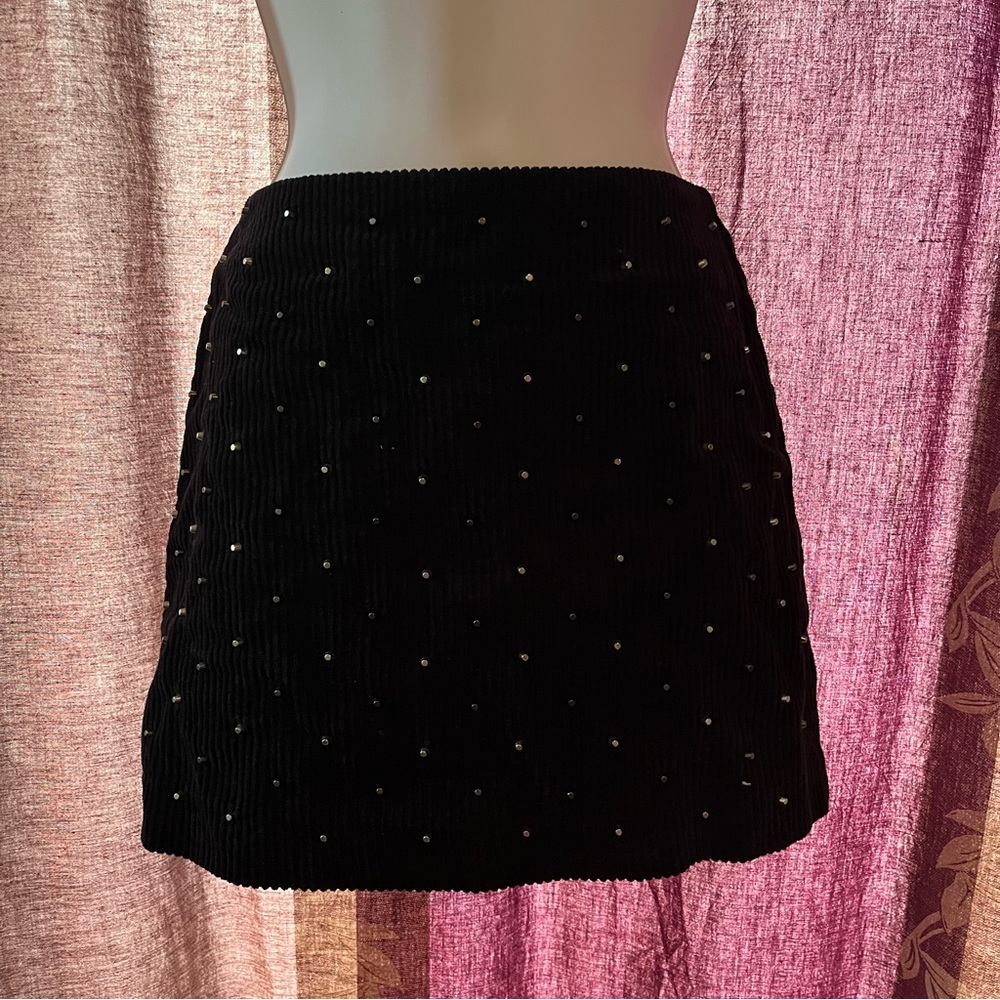 Blank NYC: Studded Corduroy Mini Skirt - Picture 7 of 14